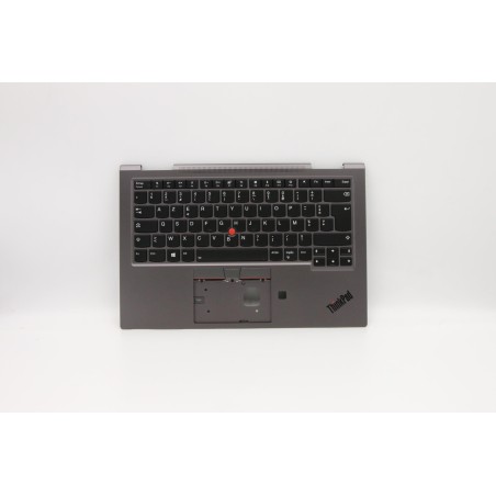 Lenovo 5M10V24848 Palmrest Top Case con tastiera, Francese, Grigio ferro, WLAN