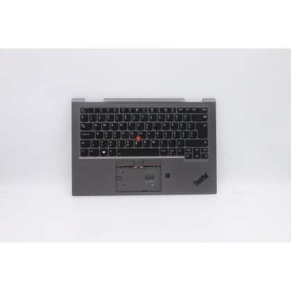 Lenovo 5M10V24853 Palmrest Top Case con tastiera, Ungherese, Grigio ferro, WLAN