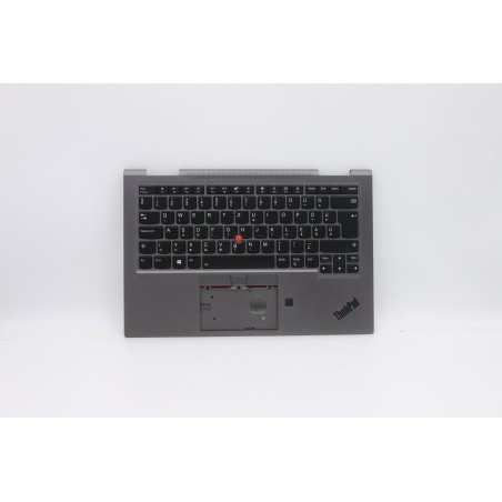 Lenovo 5M10V24853 Palmrest Top Case con tastiera, Ungherese, Grigio ferro, WLAN