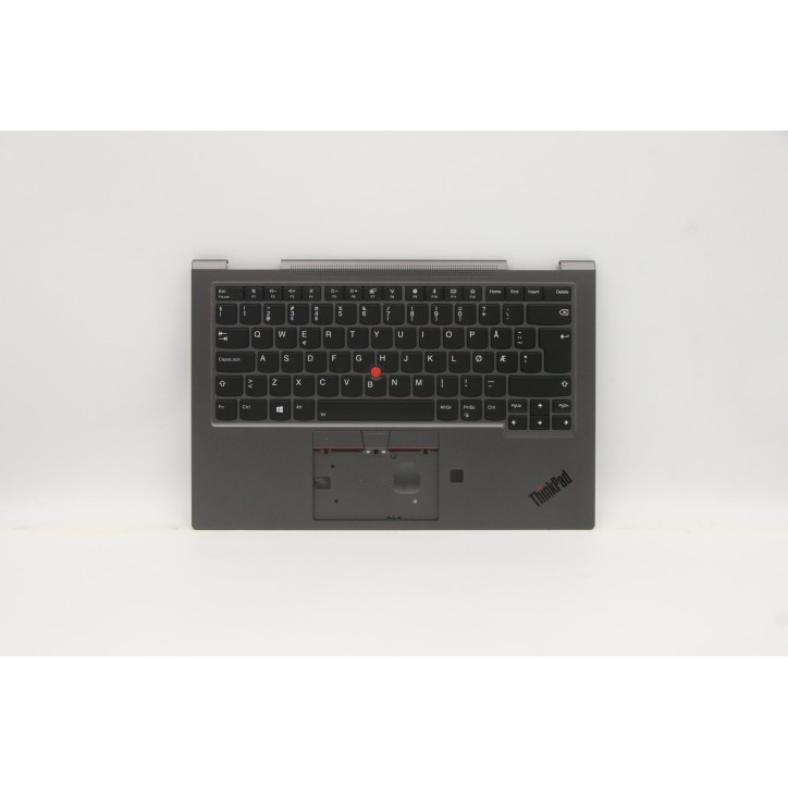 Lenovo 5M10V24860 Palmrest Top Case con tastiera, Norvegese, Grigio ferro, WLAN