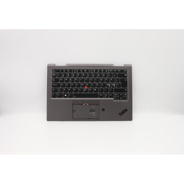 Lenovo 5M10V24861 Palmrest Top Case con tastiera, Europa del Nord, Grigio ferro, WLAN