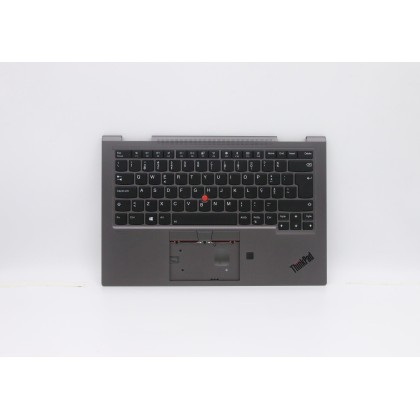 Lenovo 5M10V24862 Palmrest Top Case con tastiera, Portoghese, Grigio ferro, WLAN