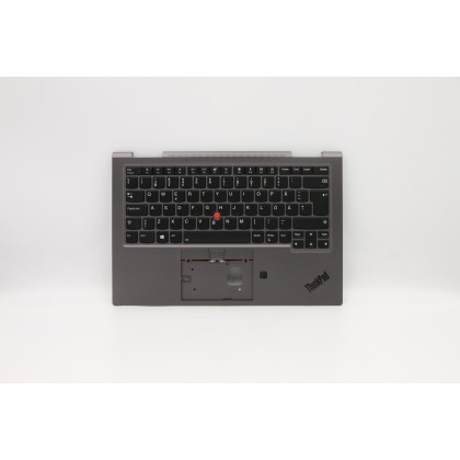 Lenovo 5M10V24866 Palmrest Top Case con tastiera, Svedese/finlandese, Grigio ferro, WLAN