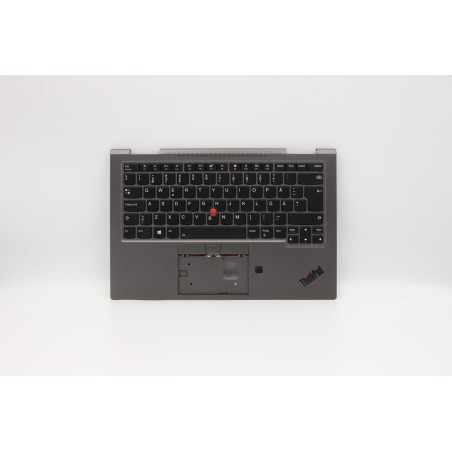 Lenovo 5M10V24866 Palmrest Top Case con tastiera, Svedese/finlandese, Grigio ferro, WLAN