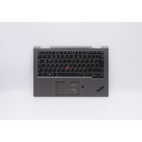Lenovo 5M10V24870 Palmrest Top Case con tastiera, Turco, Grigio ferro, WLAN