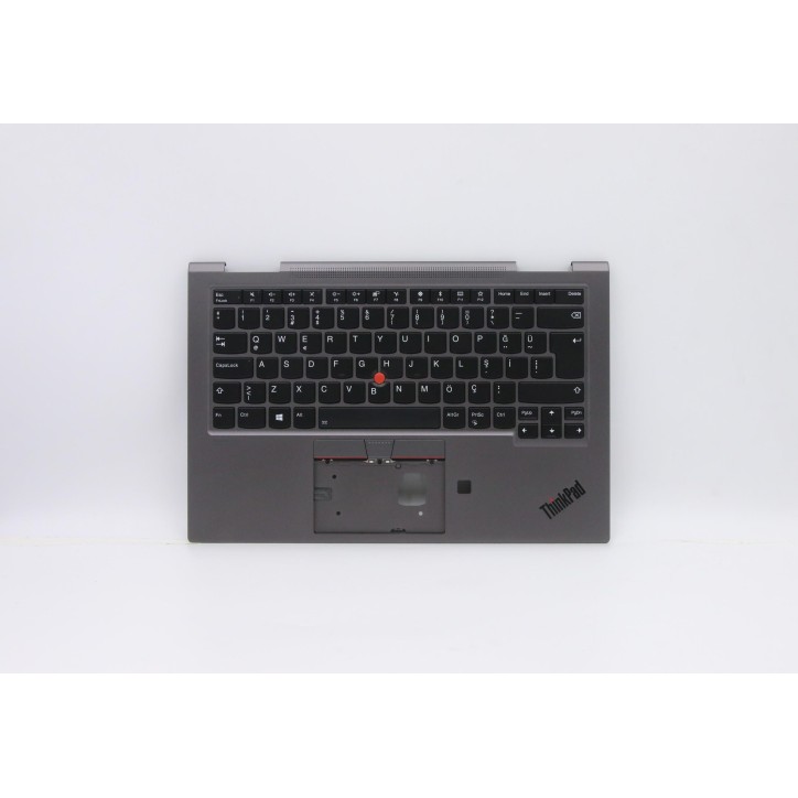Lenovo 5M10V24870 Palmrest Top Case con tastiera, Turco, Grigio ferro, WLAN