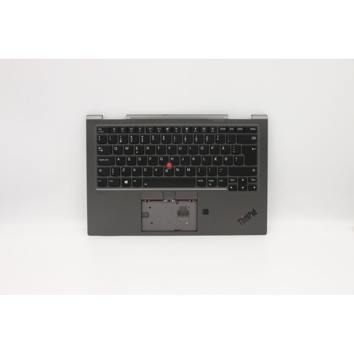 Lenovo 5M10V24916 Palmrest Top Case con tastiera, Danese, grigio ferro, WWAN, UK