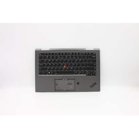 Lenovo 5M10V24919 Palmrest Top Case con tastiera, Inglese (Stati Uniti/Europa), Grigio ferro, WWAN