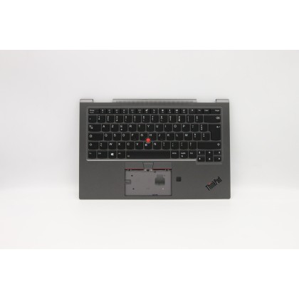 Lenovo 5M10V24920 Palmrest Top Case con tastiera, Francese, Grigio ferro, WWAN