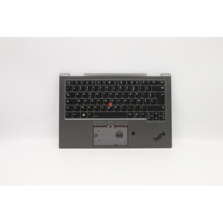 Lenovo 5M10V24920 Palmrest Top Case con tastiera, Francese, Grigio ferro, WWAN