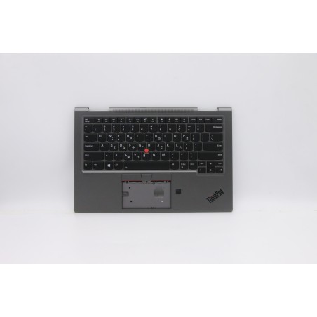 Lenovo 5M10V24923 Palmrest Top Case con tastiera, Greco, Grigio ferro, WWAN