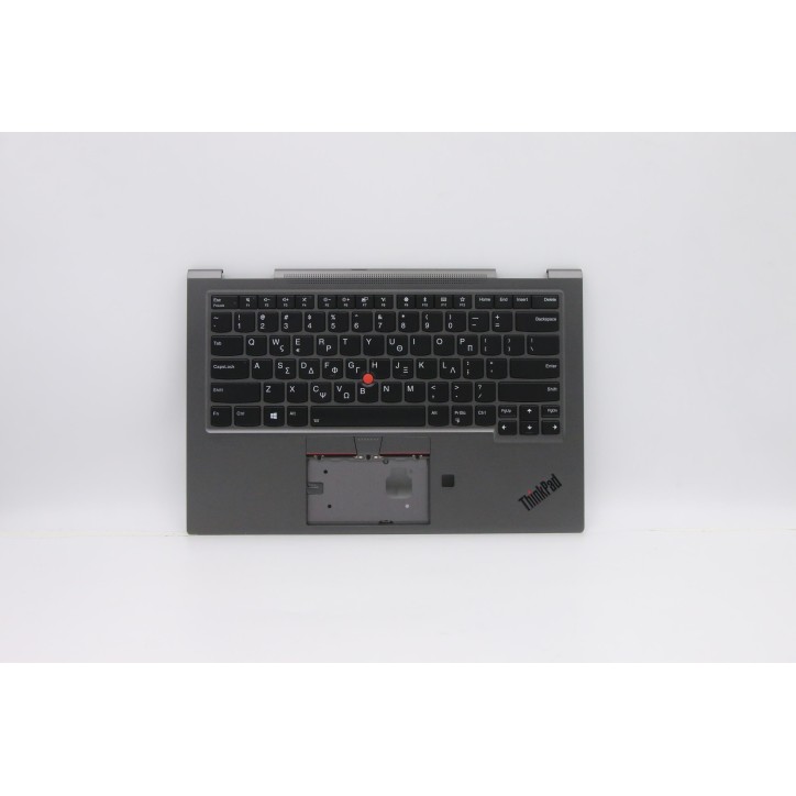 Lenovo 5M10V24923 Palmrest Top Case con tastiera, Greco, Grigio ferro, WWAN