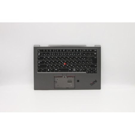 Lenovo 5M10V24929 Palmrest Top Case con tastiera, Giapponese, Grigio ferro, WWAN