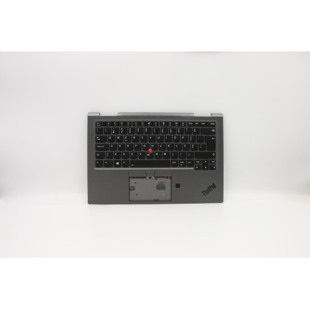 Lenovo 5M10V24934 Palmrest Top Case con tastiera, Portoghese, Grigio ferro, WWAN