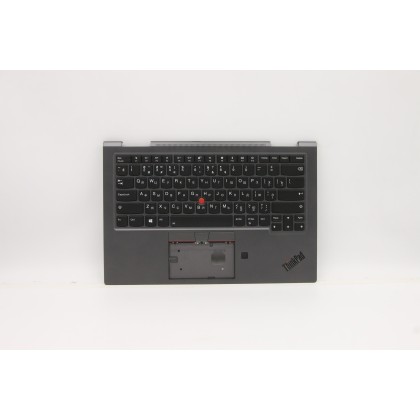 Lenovo 5M10V24935 Palmrest Top Case con tastiera, Russo, Grigio ferro, WWAN