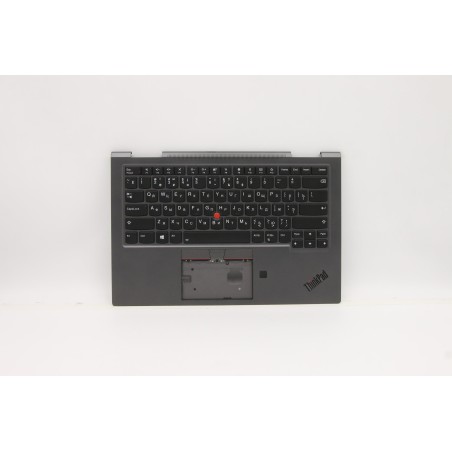 Lenovo 5M10V24935 Palmrest Top Case con tastiera, Russo, Grigio ferro, WWAN