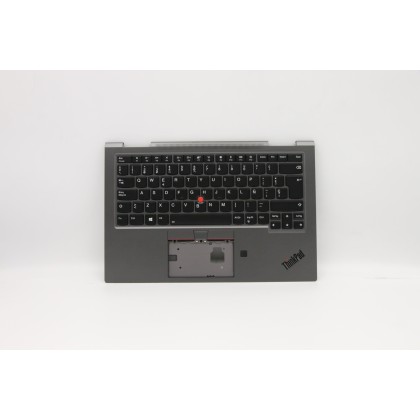 Lenovo 5M10V24937 Palmrest Top Case con tastiera, Spagnolo, Grigio ferro, WWAN