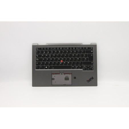 Lenovo 5M10V24937 Palmrest Top Case con tastiera, Spagnolo, Grigio ferro, WWAN