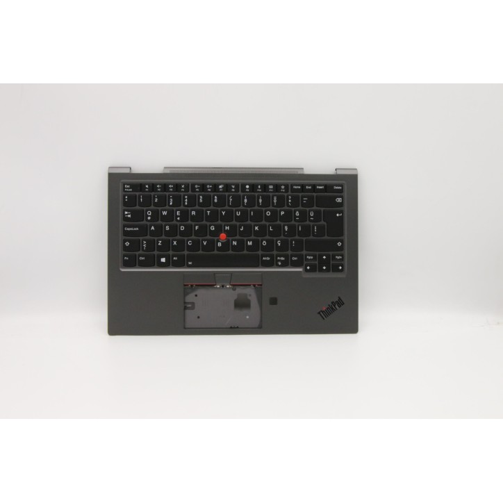 Lenovo 5M10V24942 Palmrest Top Case con tastiera, Turco, Grigio ferro, WWAN