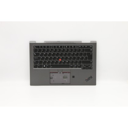 Lenovo 5M10V24944 Palmrest Top Case con tastiera, Inglese Regno Unito, Grigio ferro, WWAN