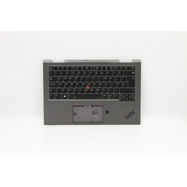 Lenovo 5M10V24944 Palmrest Top Case con tastiera, Inglese Regno Unito, Grigio ferro, WWAN