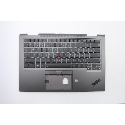 Lenovo 5M10V24971 Palmrest Top Case con tastiera, Russo, Grigio ferro, WWAN