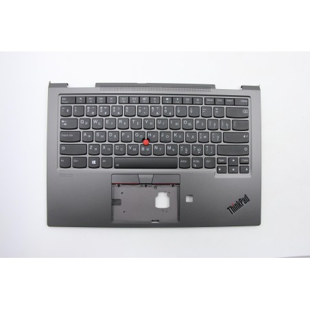 Lenovo 5M10V24971 Palmrest Top Case con tastiera, Russo, Grigio ferro, WWAN