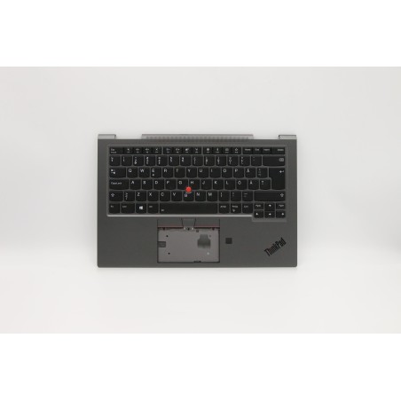 Lenovo 5M10V24974 Palmrest Top Case con tastiera, Svedese/finlandese, Grigio ferro, WWAN