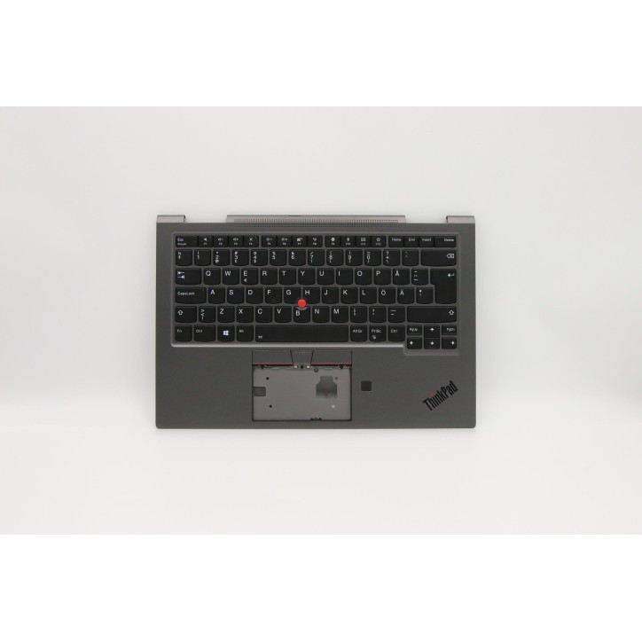 Lenovo 5M10V24974 Palmrest Top Case con tastiera, Svedese/finlandese, Grigio ferro, WWAN