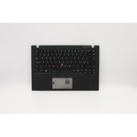 Lenovo 5M10V25522 Palmrest Top Case con tastiera, Svizzera, Nero intenso, Retroilluminazione, WLAN