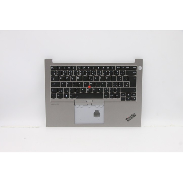 Lenovo 5M10W64426 Palmrest Top Case con tastiera, Ceco/Slovacco, argento, Retroilluminazione, UK