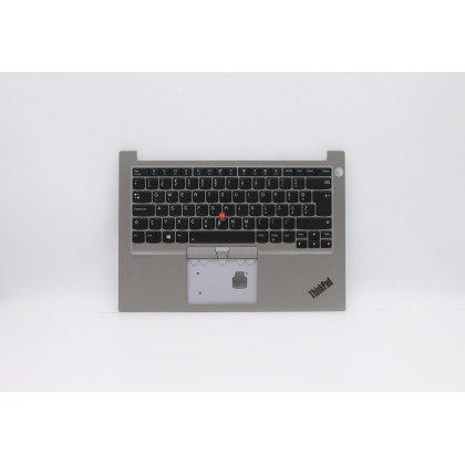 Lenovo 5M10W64427 C-Cover with keyboard, Slovenian, Silver, Backlight, UK
