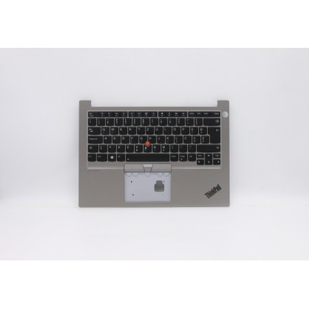 Lenovo 5M10W64427 C-Cover with keyboard, Slovenian, Silver, Backlight, UK