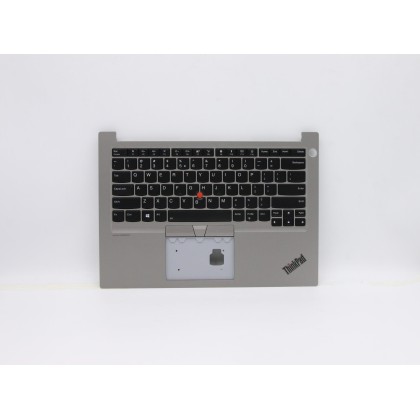 Lenovo 5M10W64433 Palmrest Top Case con tastiera, Inglese (Stati Uniti/Europa), Argento, Retroilluminazione