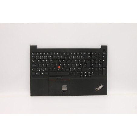 Lenovo 5M10W64528 Palmrest Top Case con tastiera, Ceco/Slovacco, nero, Senza retroilluminazione, Senza lettore di impronte digit