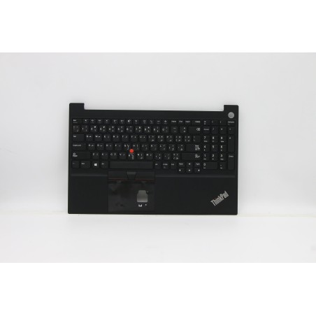 Lenovo 5M10W64552 Palmrest Top Case con tastiera, Arabo, nero, Senza retroilluminazione, Lettore di impronte digitali, US