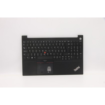 Lenovo 5M10W64559 Palmrest Top Case con tastiera, Ungherese, nero, Senza_retroilluminazione, Lettore di impronte digitali