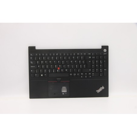 Lenovo 5M10W64559 Palmrest Top Case con tastiera, Ungherese, nero, Senza_retroilluminazione, Lettore di impronte digitali