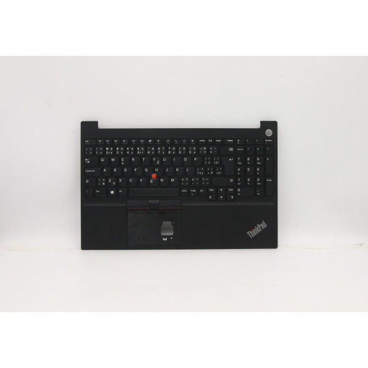 Lenovo 5M10W64565 Palmrest Top Case con tastiera, Ceco/Slovacco, nero, Senza retroilluminazione, Lettore di impronte digitali, U