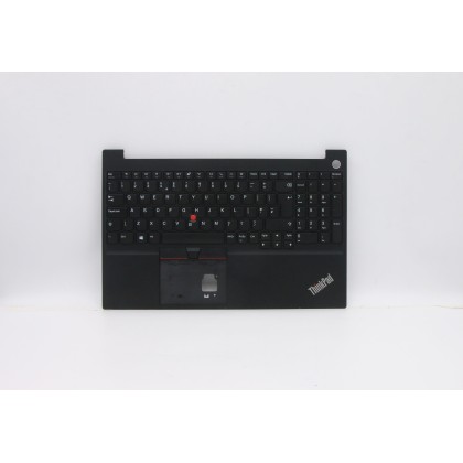Lenovo 5M10W64571 Palmrest Top Case con tastiera, Inglese Regno Unito, Nero, Senza_retroilluminazione, Impronta digitale