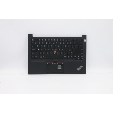 Lenovo 5M10Z27317 Palmrest Top Case con tastiera, Inglese (Stati Uniti/Europa), Nero, Impronta digitale