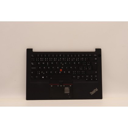 Lenovo 5M10Z27344 Palmrest Top Case con tastiera, Ceco/Slovacco, nero, Retroilluminazione, Senza lettore di impronte digitali, U
