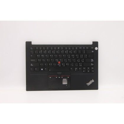 Lenovo 5M10Z27365 Palmrest Top Case con tastiera, Arabo, nero, Retroilluminazione, Lettore di impronte digitali, US