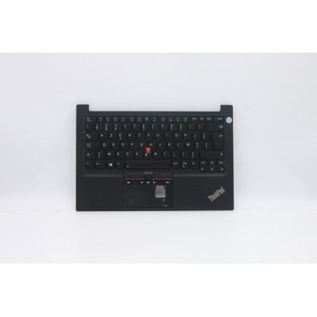 Lenovo 5M10Z27366 Palmrest Top Case con tastiera, Belga, nero, Retroilluminazione, Lettore di impronte digitali, UK
