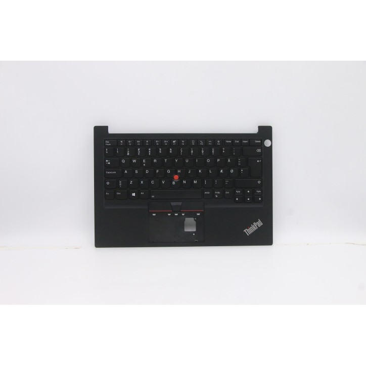 Lenovo 5M10Z27367 Palmrest Top Case con tastiera, Danese, nero, Retroilluminazione, Lettore di impronte digitali, UK