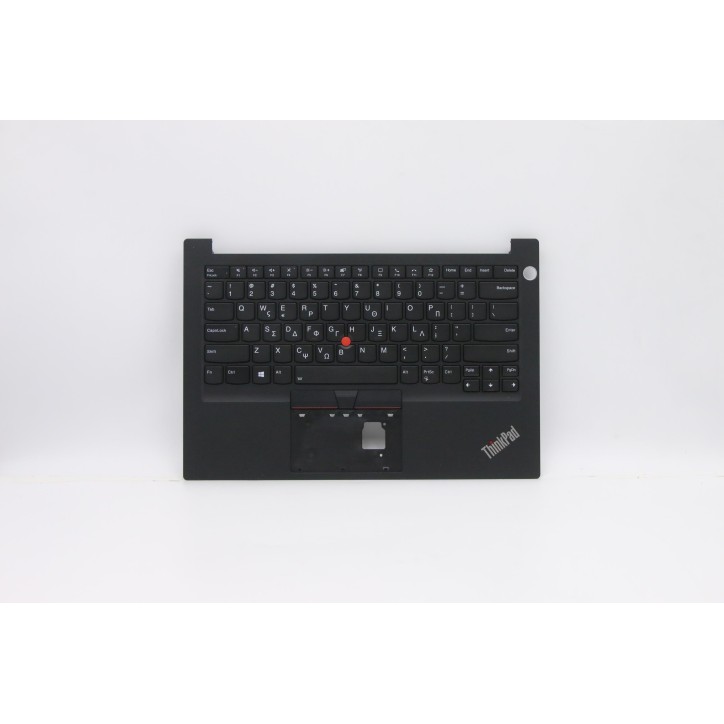 Lenovo 5M10Z27371 Palmrest Top Case con tastiera, Greco, Nero, Retroilluminazione, Impronta digitale