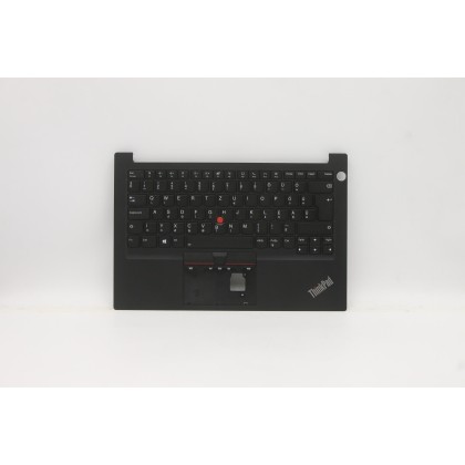 Lenovo 5M10Z27372 Palmrest Top Case con tastiera, Ungherese, Nero, Retroilluminazione, Impronta digitale