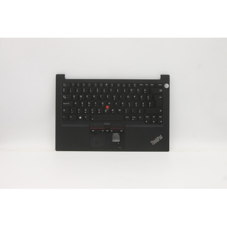 Lenovo 5M10Z27372 Palmrest Top Case con tastiera, Ungherese, Nero, Retroilluminazione, Impronta digitale