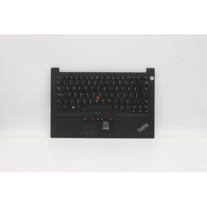 Lenovo 5M10Z27372 Palmrest Top Case con tastiera, Ungherese, Nero, Retroilluminazione, Impronta digitale