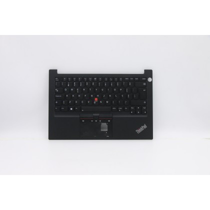 Lenovo 5M10Z27376 Palmrest Top Case con tastiera, Portoghese, nero, Retroilluminazione, Lettore di impronte digitali